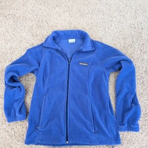 Columbia Women's Fleece Full Zip Up Jacket Zip Pockets Purple Size Medium